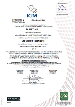 certificato ICIM - Filmet snc
